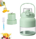 Geoet 28 Oz Electric Citrus Juicer &amp Blender Portable Juice Press Bottle with Straw Multifunctional Rechargeable Cup for Smoothies &amp Shakes (2 Lids Included)