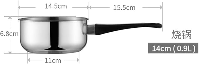 JSEIAJB 3pcs cookware set stainless steel glass lid stock pot kitchen set milk stock pot universal hot non stick pot