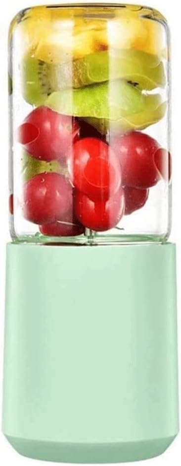 Portable Blender Personal Hand Smoothie Travel Blender Cup Fruit Mixer Rechargeable with USB Mini Blender for Fruit Juice Milk Shakes for Great Mixing (Color : Green) (Green)