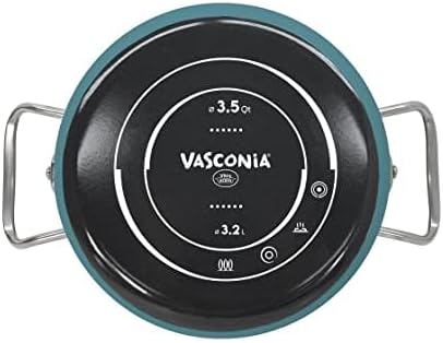 Vasconia Elegance 10-Piece Cookware Set for Most Stove Tops - Dishwasher Grill &amp Oven Safe up to 480℉ (Enamel on Steel) Quick &amp Even Heat Distribution Nonstick Interior Stainless Handles (T