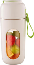 Portable Juicer Blender Travel Multifunction Personal Blender with Fruit Infuser Window White and Green