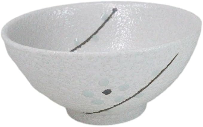 Ebros Gift Modern Yukino Hana Snow Flowers Ceramic Dinnerware Serveware Kitchenware Set Oriental Asian Restaurant Supply (Pack Of 6 Soup Salad Appetizer Dessert Rice Bowls 10oz)