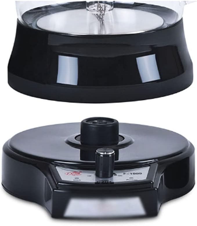 JITEM Cafetera Syphon Vacuum Coffee Maker Glass Electric Siphon Pot Knob Operation 360° Base Keep Warm 500W 400ML Manual Preparation Mode for Coffee or Tea