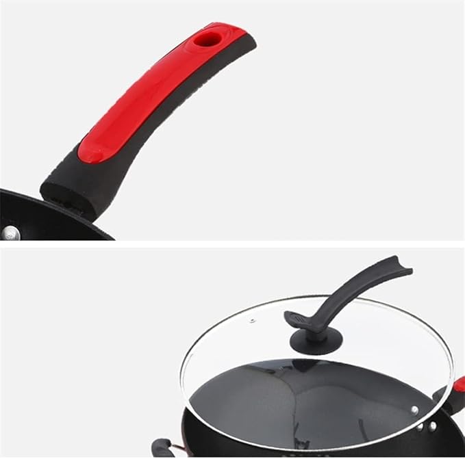 Kitchen Cooking Sets 2pcs Cookware Set Soup Pot with Lid Frying Pan Wrought Iron Non-Stick Cooking Pot Set Kitchen Cookware Sets