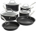 For 10 Piece Nonstick Aluminum Cookware Set In Black
