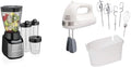 Hamilton Beach Stay or Go Blender for Shakes and Smoothies with 32oz Shatterproof Jar &amp 6-Speed Electric Hand Mixer with Whisk Dough Hooks and Easy Clean Beaters