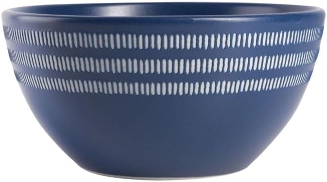 Tableware Set of Plates Dinner Sets 16-Piece Striped Rim Stoneware Dinnerware Set Plate Ceramic Dishes