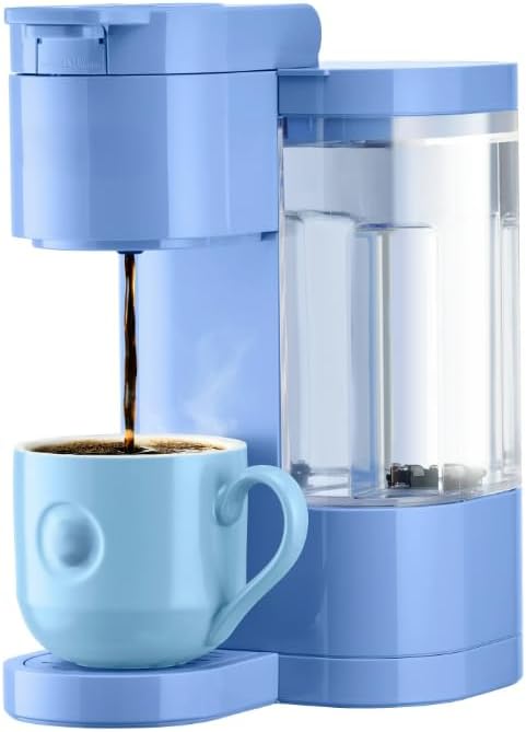 KeurigK K Express Essentials Single Serve K Cup Pod Coffee Maker 3 cup sizes (6 8 and 10oz) Fast Fresh Brew 30oz Removable Water Reservoir (BlueBell)