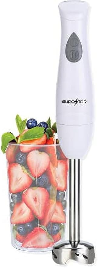 EUROSTAR EH442W 2-Speed Hand Blender with Stainless Steel Detachable Shaft White