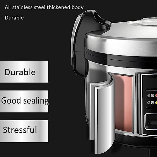Large Rice Cooker Commercial Slow Cooker Non-Stick Inner Pot Ideal for Hotels Restaurants Canteens and Schools - Durable and Efficient Cooking Solution(20L)
