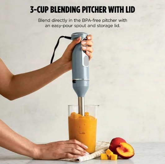 Niinja Power Duo Immersion Blender and Whisk 650 W motor 3 speeds color Gray (model CI 200)