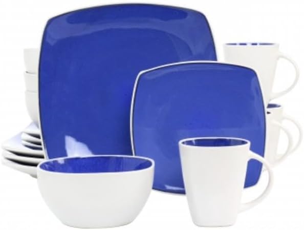 Gibson Elite 131782.16R Soho Lounge STO are Dinnerware Set Cobalt - 16 Piece
