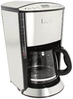 Krups - 12-Cup Glass Carafe Coffee Maker - Brushed Stainless Steel