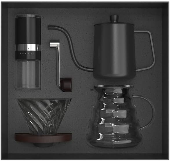 Pour-over Coffee Set with Filter Cup and Travel Coffeepot Outdoor Portable Coffee Maker Kit