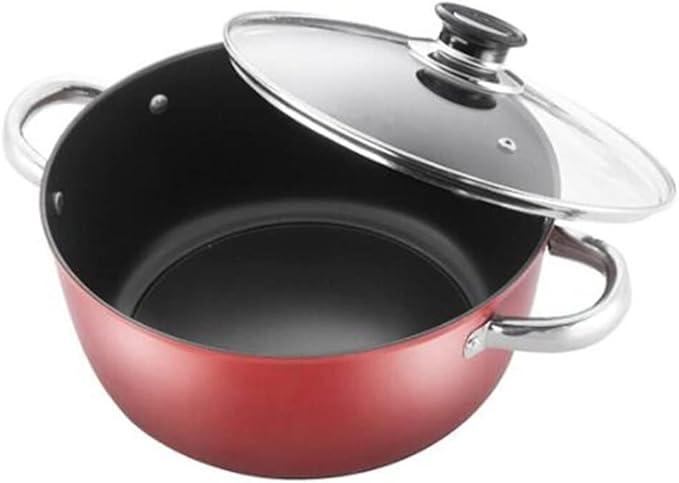 Household Non-Stick 2-Piece Cookware Set with Pot and Frying Pan Stainless Steel Induction &amp Universal Stove