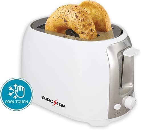 EUROSTAR ET752W 2-Slice Extra Wide-Slot Toaster White