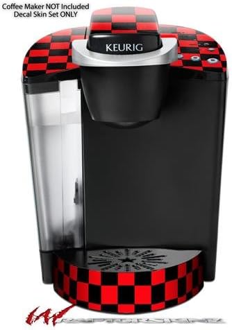 Decal Style Vinyl Skin compatible with Keurig K40 Elite Coffee Makers Checkers Red (COFFEE MAKER NOT INCLUDED)