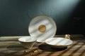 Dinnerware sets ceramic dinnerware stoneware dinnerware handmade ceramic unique dinner plates couples wedding housewarming gifts (White)