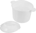 1Set Microwave Rice Cooker with Lid Multifunctional for Rice Hot Dishes Food Grade for Home Office Party Use