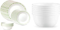 Corelle Vitrelle 18 Piece Dinnerware Sets Service for 6 &amp 28 oz Soup Bowls Set of 6 Chip &amp Crack Resistant Glass
