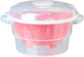 Compact Microwave Rice Cooker or Vegetable Steamer with Lid - Rice Cooker