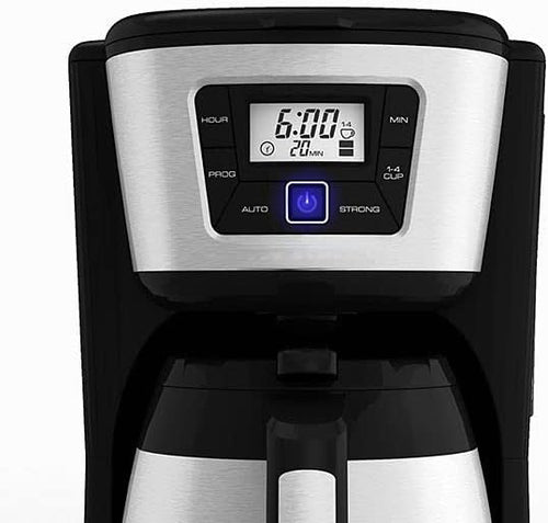 12-Cup Thermal Coffee Maker Customizable Brewing Options Evenstream Showerhead No-Drip Perfect Pour Spout Suitable for Kitchen Dining Room Etc Black