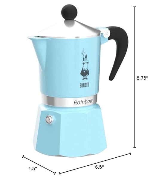 Bialetti 5043 Rainbow Espresso Maker Light Blue