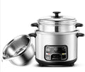 Rice Cookers and Steamer Non Stick Pot Electric Food Rice Cooker with Keep-Warm Function 304 Stainless Steel 6/3/2/1 Cup Portable Travel Steamer