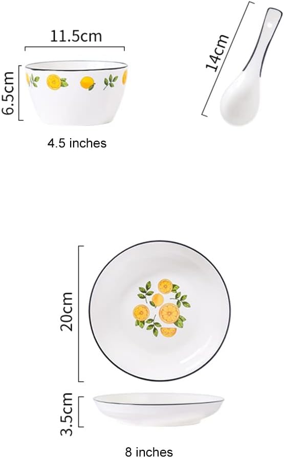 Dinnerware Set - Service for 4 Ceramic PlateMicrowave Oven &amp Dishwasher CompatibleFamily Dining PartyRestaurant Plates