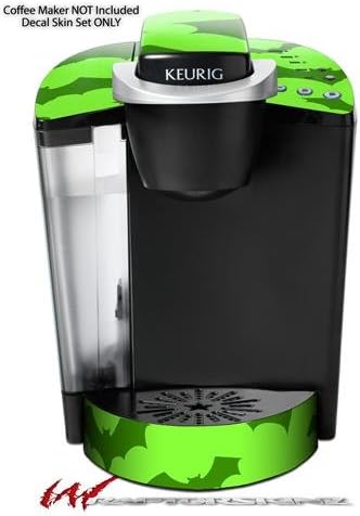 Decal Style Vinyl Skin compatible with Keurig K40 Elite Coffee Makers Deathrock Bats Green (COFFEE MAKER NOT INCLUDED)
