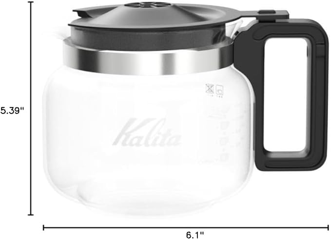 Carita Kalita Warmth Keeping Coffee Server Heat Resistant Glass For 12 People 5.9 fl oz (1700 ml) 1.7 L Decanter #32029 Coffee Hand Dripping Equipment Coffee Carafe Stylish Camping Outdoors