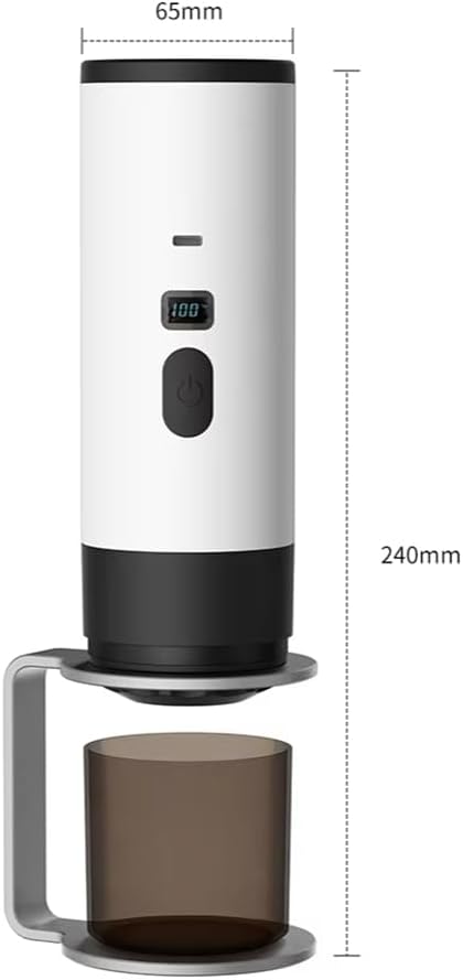 Portable Espresso Coffee Maker Electric Self-Heating 2-in-1 Machine for Travel Car &amp Hiking - Fast Brew Anywhere