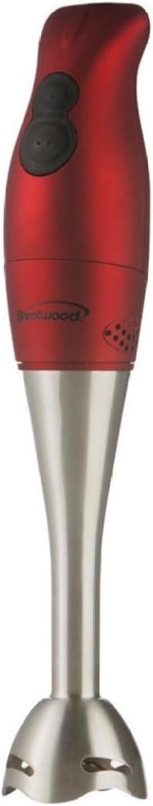 Immersion Blender Handheld 2 Speed Stick Blender with Stainless Steel Blades Red