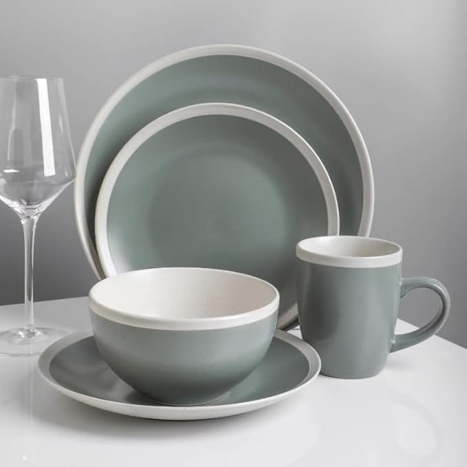 16-Piece Round Dinnerware Cream Dinner Set Everyday Use Dinner Set Dishes Round Plates Tableware Sets