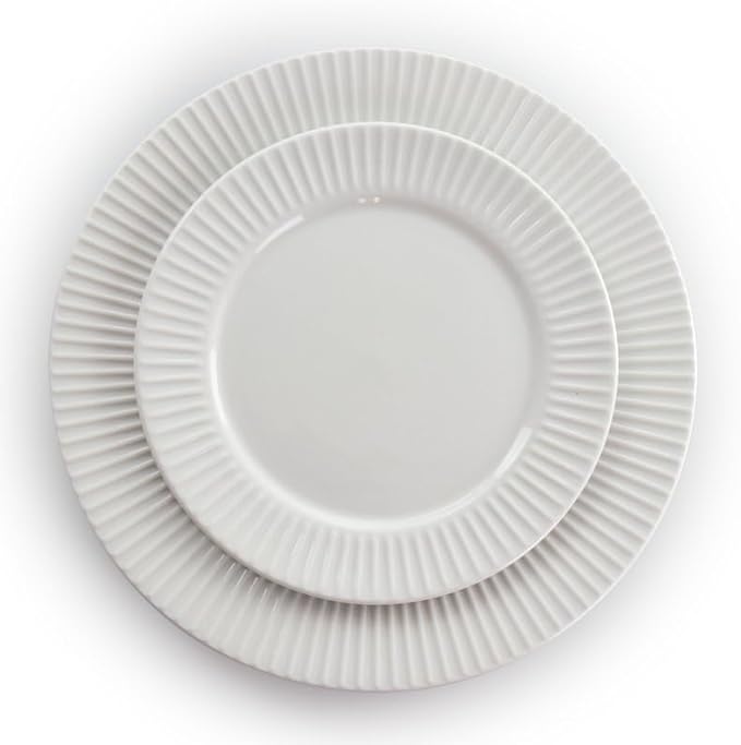 18 Piece Porcelain Dinnerware Set Table Decoration Home Bowl and Dish Set Round Tableware