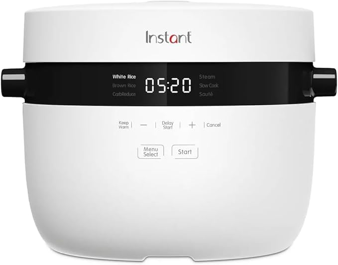 Instantt Pot 12-Cup Rice &amp Grain Cooker With 8 Smart Programs Delay Start Keep Warm Nonstick Pot Stainless Steel Dishwasher Safe Easy One-Touch Cooking