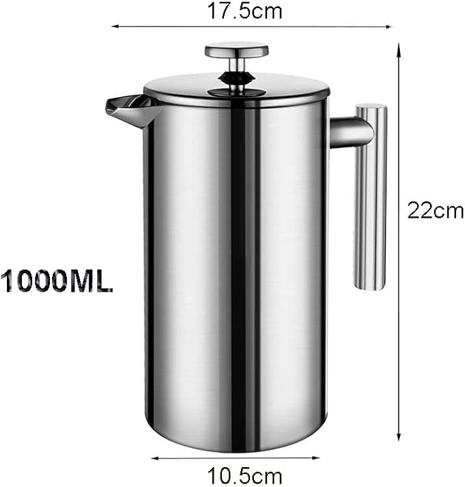 Coffee Maker French Press Stainless Steel Espresso Machine Double-Wall Insulated Tea Pot
