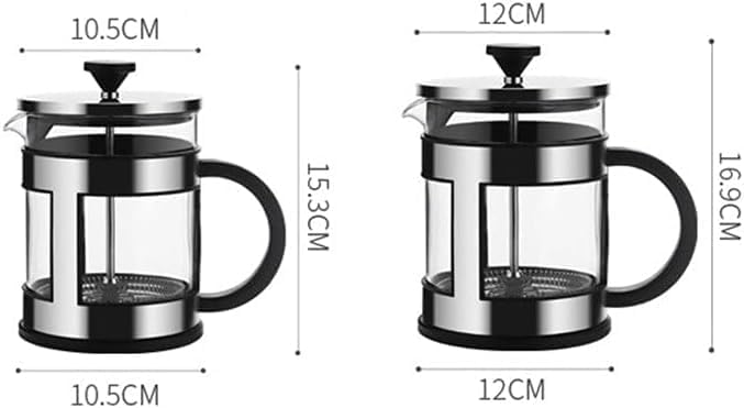 Press Coffee Maker Coffee Press CaffettiereCoffee Maker French Press Coffee Maker French Press Pot Stainless Steel Plunger with Filters French Coffee Press Heat Resistant Glass Coffee Maker Easy