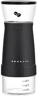 Portable Coffee Machine Electric Coffee Grinder USB Rechargeable Household Stainless Steel Manual Coffee Grinder Coffee Bean Grinderfor Outdoor Travel Picnic(Black)