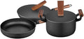 Pots and Pans Set 3 Pcs Household Iron Pot Cooking Soup Pot Fine Iron Pot Uncoated Non-Stick Cookware for Kitchen Home Kitchen Cooking Set