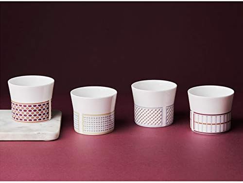 Hankook Chinaware Korean Fine Bone China Weaving petite Cup Set 4p Dinnerware Dojagi Melamine Ceramic Multi-purpose