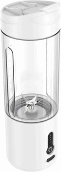 Drfeify Portable Electric Juicer 22000rpm Wireless Design Blender Cup 530ml Capacity with 6 Blades for Travel Camping Outdoor Sports Long Endurance 150W Power USB Rechargeable (White)