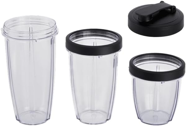 10-Piece Blender Set Black 300W With 3 Jars (10oz 16oz 18oz) 2 Drinking Lids Stainless Steel Blade Multi-Functional Compact And Powerful Blender Set
