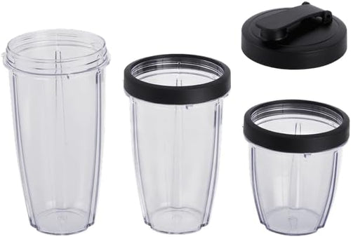 10-Piece Blender Set Black 300W With 3 Jars (10oz 16oz 18oz) 2 Drinking Lids Stainless Steel Blade Multi-Functional Compact And Powerful Blender Set