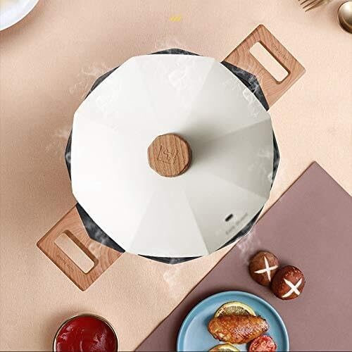 Mai Fanshi Octagonal Non-Stick Cookware Set Plasma Tech Durable Wok Frying Pans &amp Soup Pot for Induction/Gas