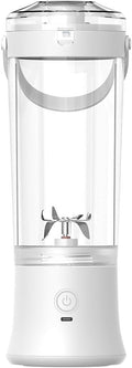 Portable Blender 17oz Personal Smoothie Maker with 6-Blade Stainless Steel USB-C Rechargeable 120W Mini Juicer for Travel Gym Office – BPA-Free 18000 RPM 4000mAh Battery (White)