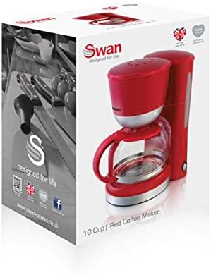 Swan SK18110REDN Freestanding Manual Coffee Maker (Freestanding Drip Coffee Maker 1.25 L Red)