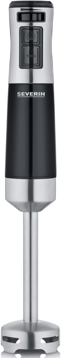 SEVERIN - 600 W Hand Blender Turbo Level up to 15000 RPM Black/Stainless Steel Brushed SM 3771