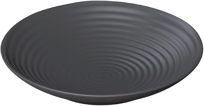 Artesa Organics Atmosfera Slate Gray Ceramic Dinnerware Set Handmade 4-Piece Place Setting with 11-inch Dinner Plate 8-inch Salad Plate Bowl Cup