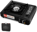 Outdoor Portable Cassette Gas Stove Windproof Camping Hiking Induction Cooker(Black) Cookware Set Cookware Picnic Boiler Cookware (Color : Black)